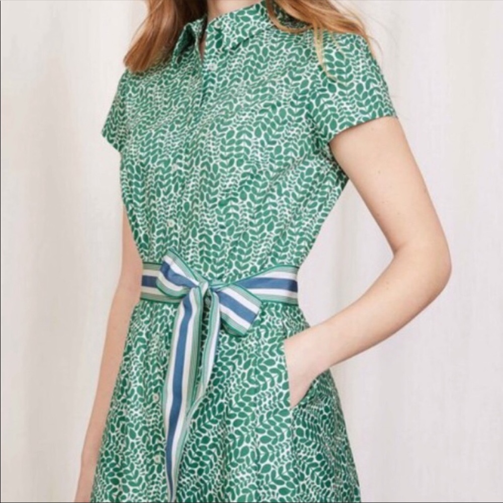 Boden Sofia Leaf Print Dress